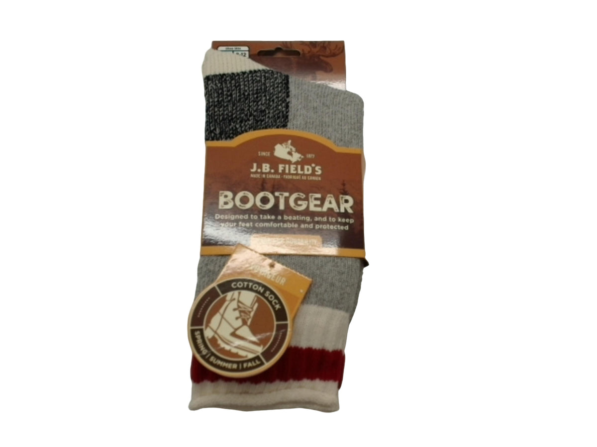 Bootgear Work Socks Grey/Red Large J.B. Field's