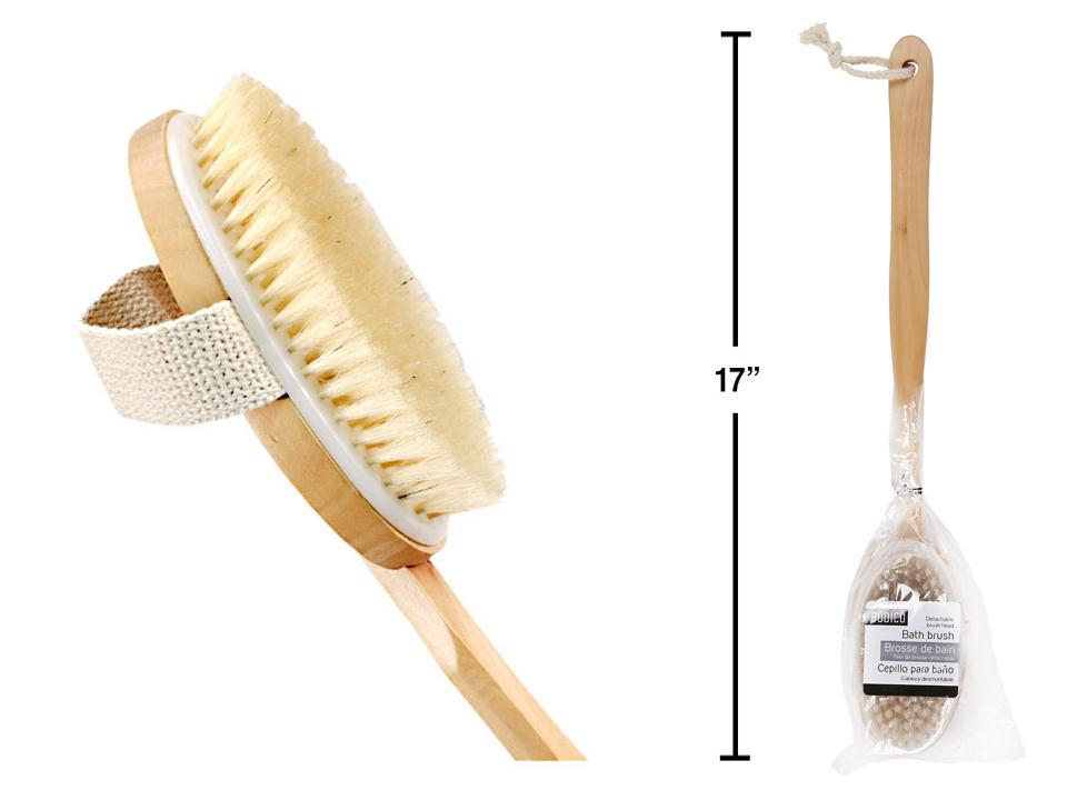 Brosse de bain manche en bois