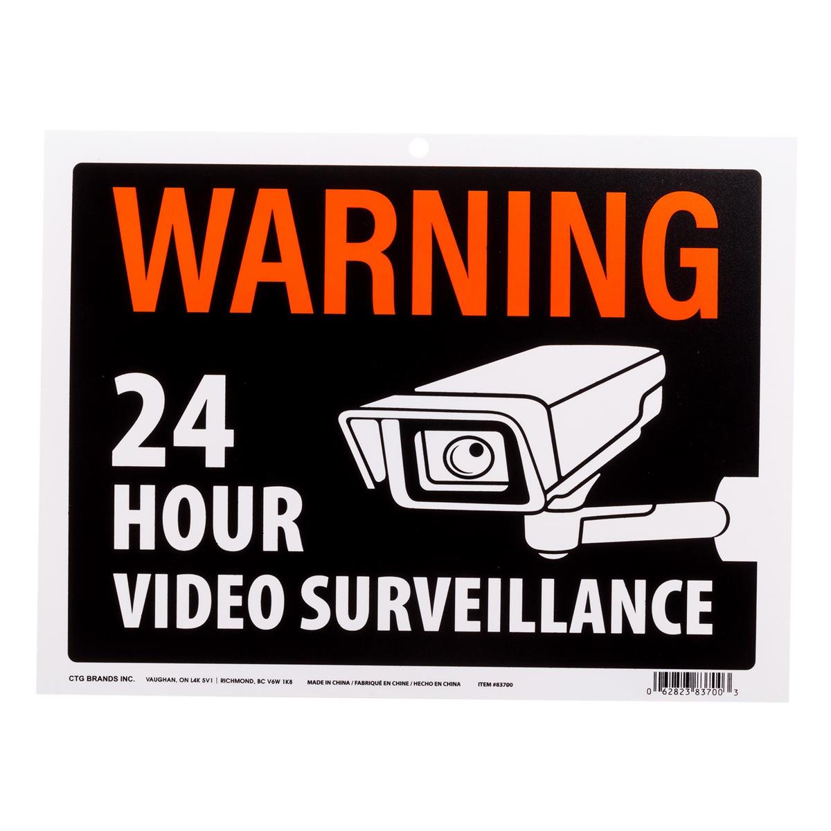 PVC Sign "Video Surveillance" 9x12"