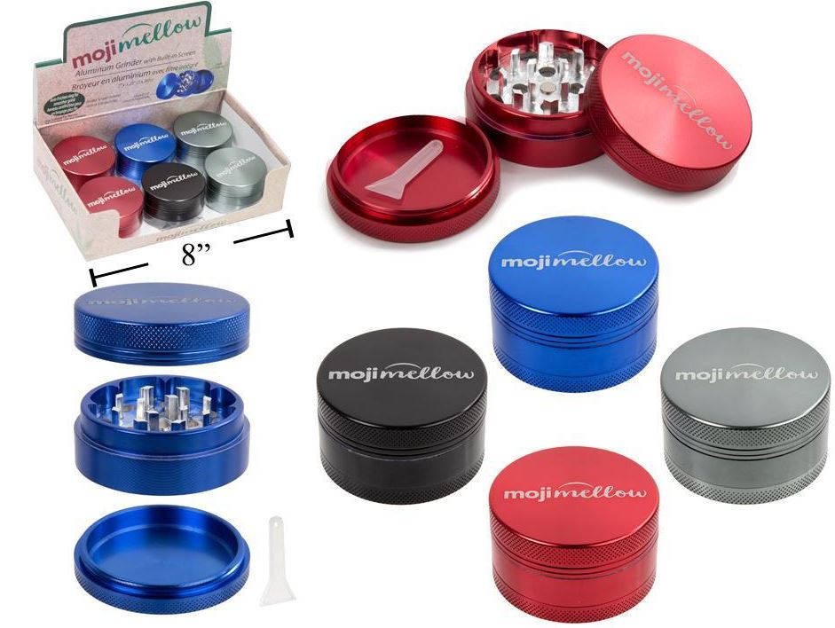 Aluminum Grinder 2" 3 Part Moji Mellow - Sold Individually