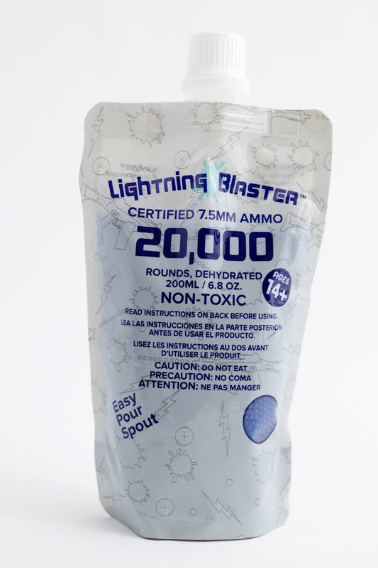 Gel Beads 7.5mm 20,000pcs. 200mL Non-Toxic Lightning Blaster - Additional View