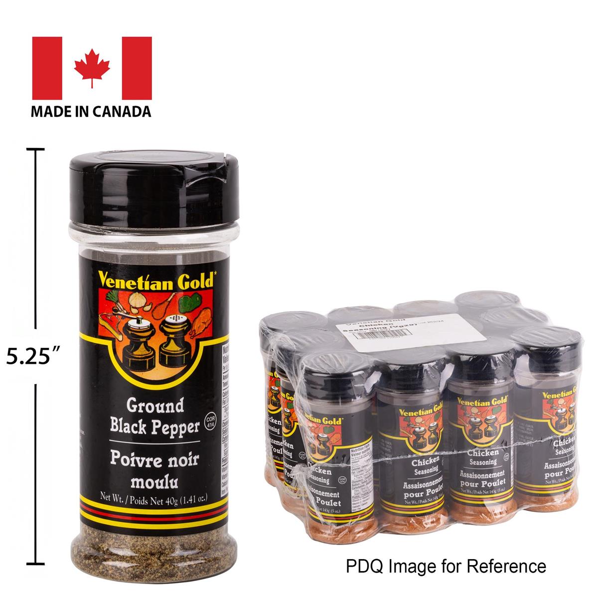 Black Pepper Ground 40g. V. Gold - each sold individually