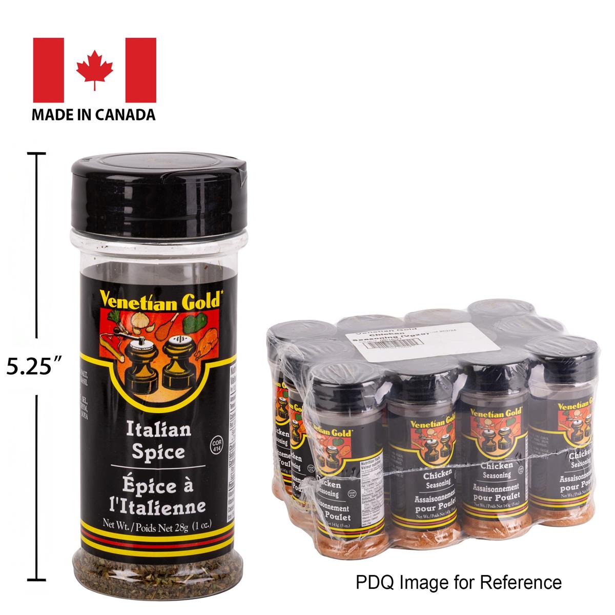 Italian Spice 28g. V. Gold, - each sold individually