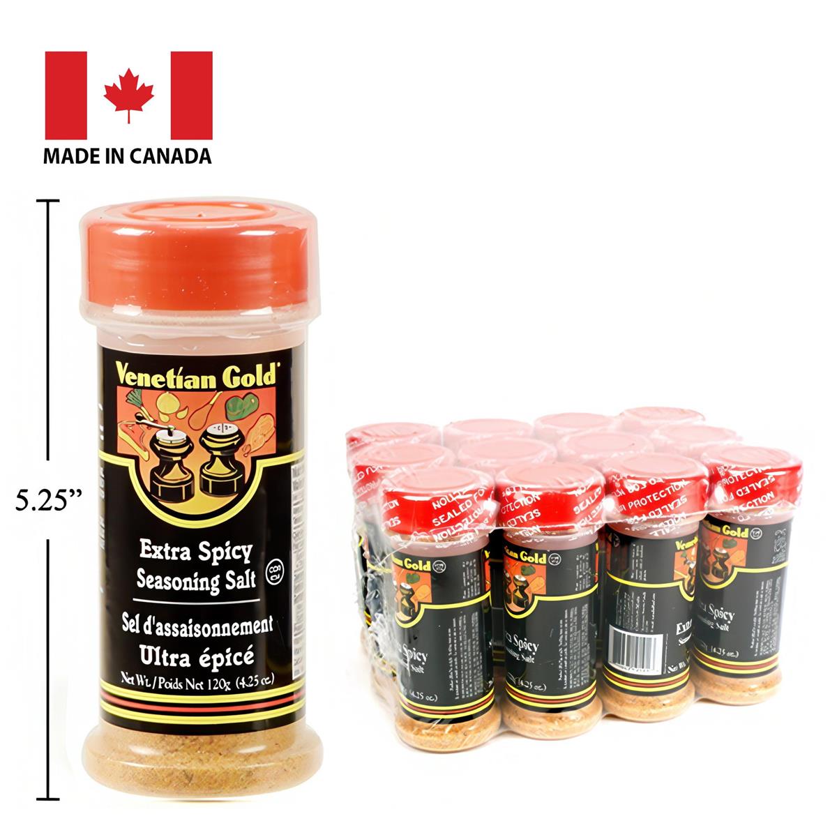 Assaisonnement extra épicé salé 120g - V. Gold - vendu à l'unité