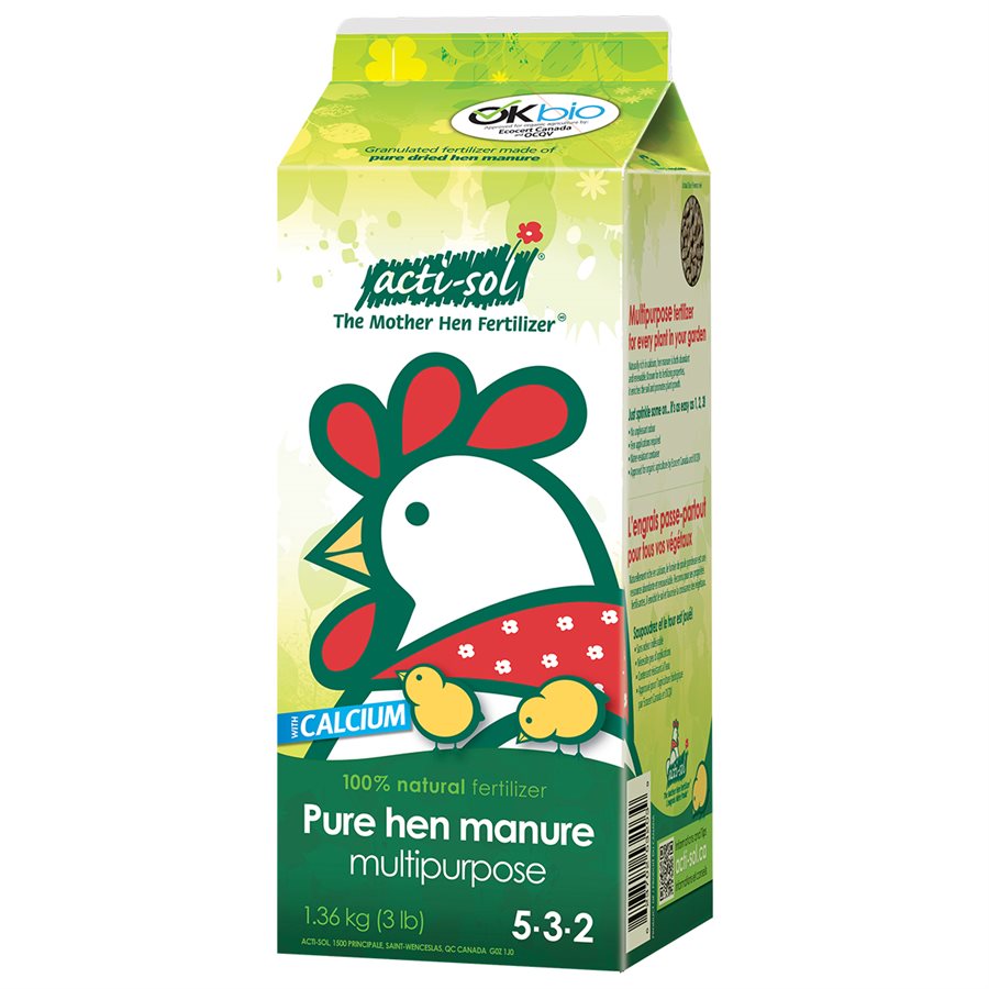 Acti-Sol Pure Hen Manure Multipurpose Fertilizer 1.36Kg 5-3-2
