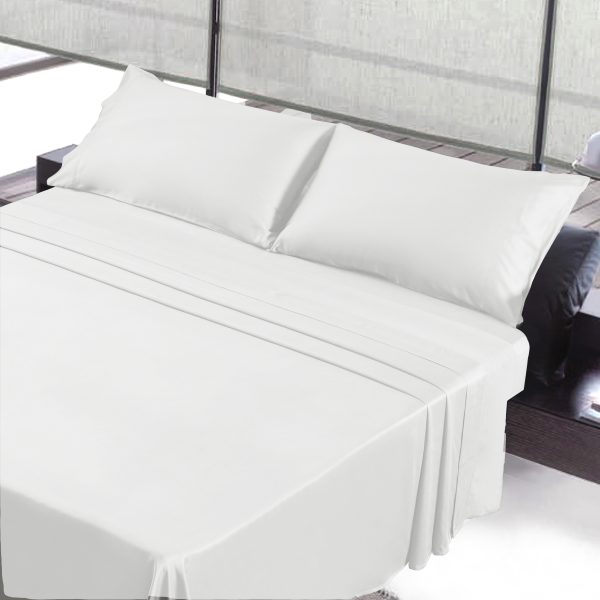 Cotton Queen Sheet Set White Bleach Master