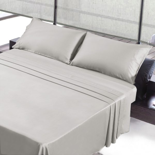 Cotton King Sheet Set Grey Bleach Master