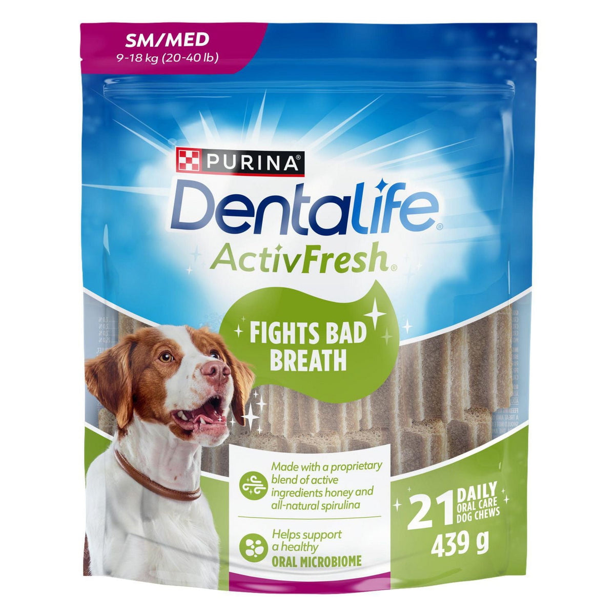 Dog Chews Medium Dentalife Activfresh 21pk. 439g.