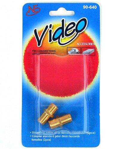 Cable Coupler 2pc F81 Extends RG6/Coax Cable