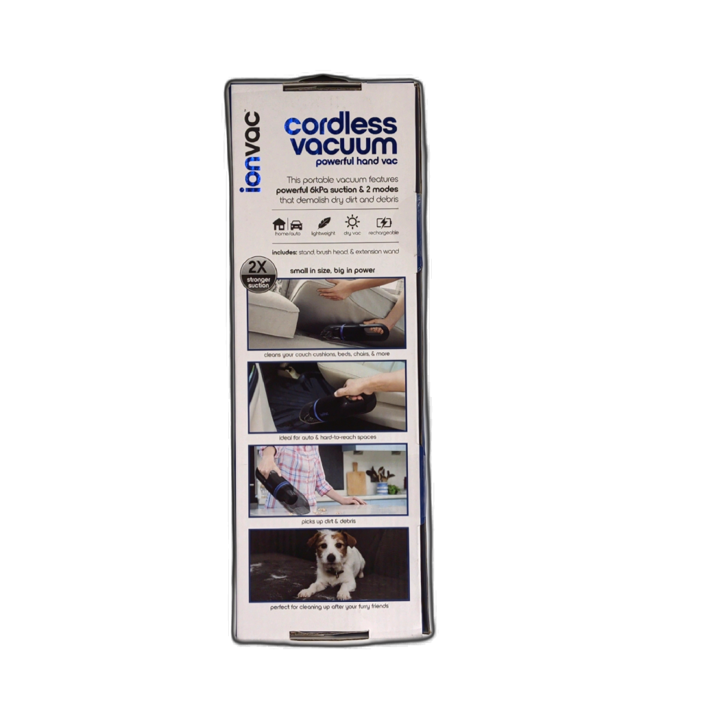Cordless Hand Vac Blu Ionvac 2x Stronger