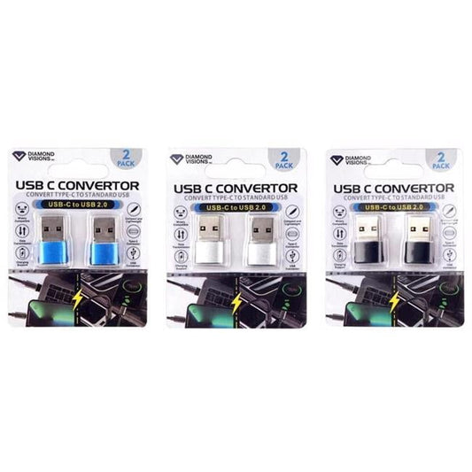 USB-C to USB 2.0 Converter 2pk. Diamond Visions - Additional View