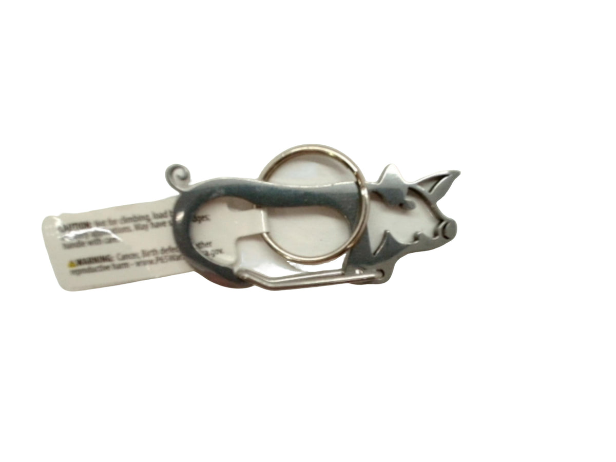 Animal Shaped Carabiner 2" Assorted Farm Animals Stainless Steel