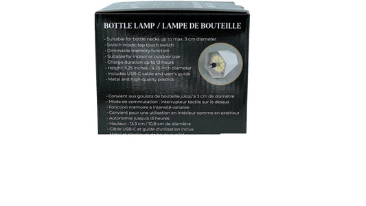 Bottle Lamp LED USB Charging Black Style 1 (ENDCAP)(DISPLAY) - Additional View