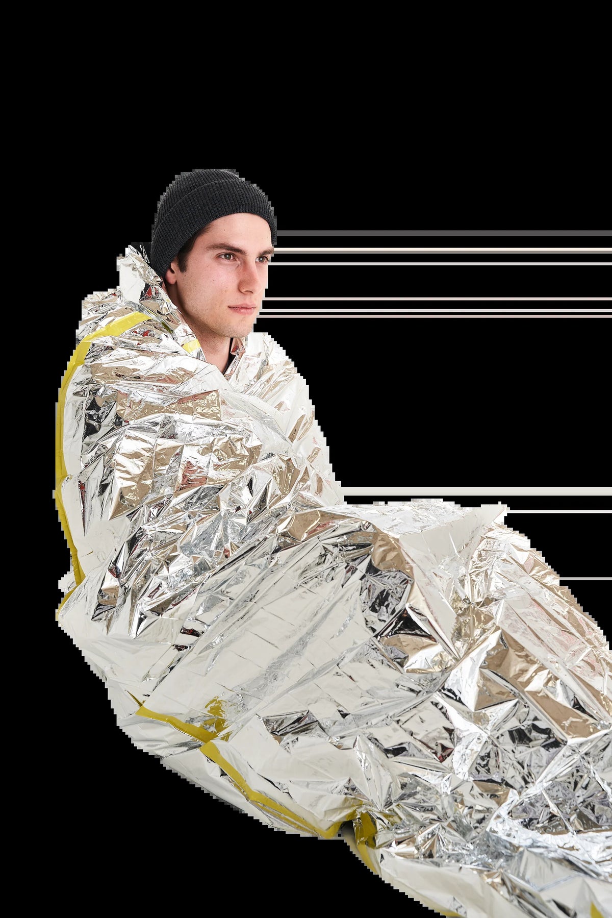 Emergency Bag 84" x 36" Aluminized film W/yellow tape