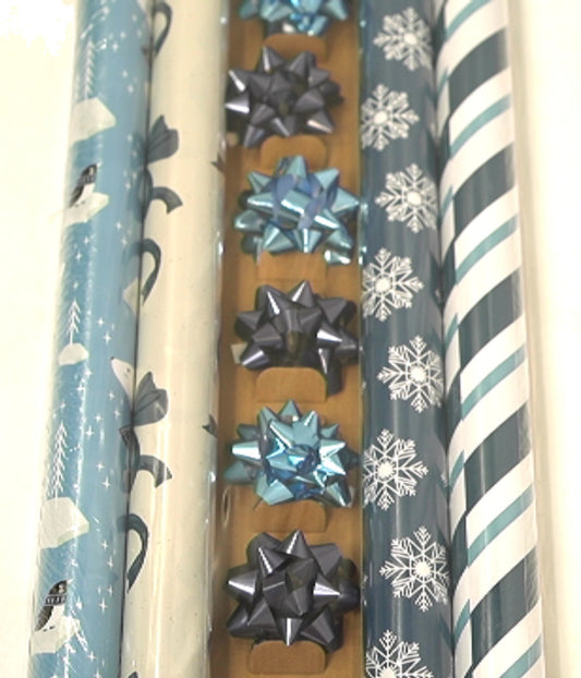 20pc. Christmas Gift Wrap Set 30" x 96" Hallmark - Additional View