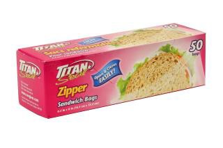 Sacs à sandwich à fermeture éclair 50/bt 24/cb Titan