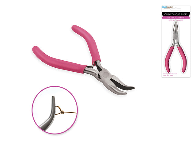 Beading/Jewelry Tool: Curved Nose Pliers w/Soft...