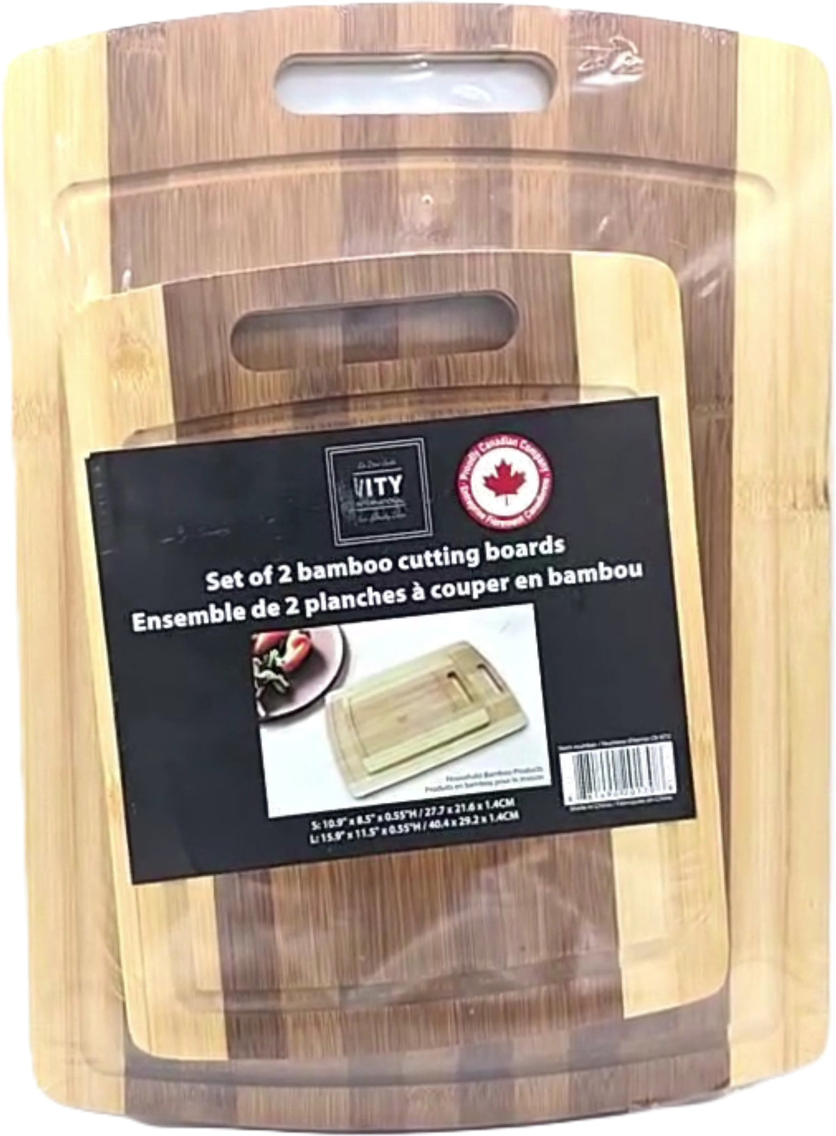 Cutting Board Set Bamboo 2Pc ITY