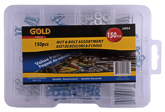 Assortiment écrous et boulons 150 pièces