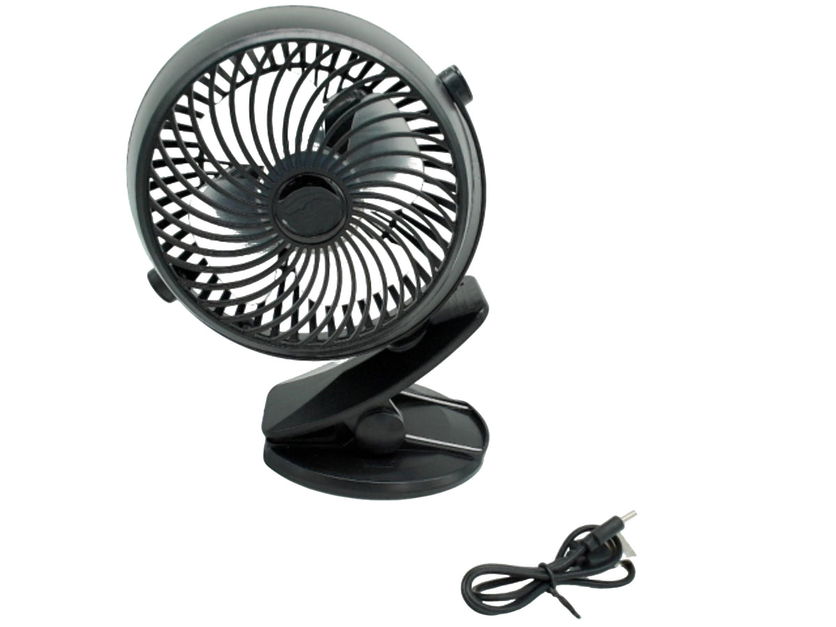 Wireless Clip Fan With 3 Speeds - Desktop Or Clip - Rechargable - Additional View