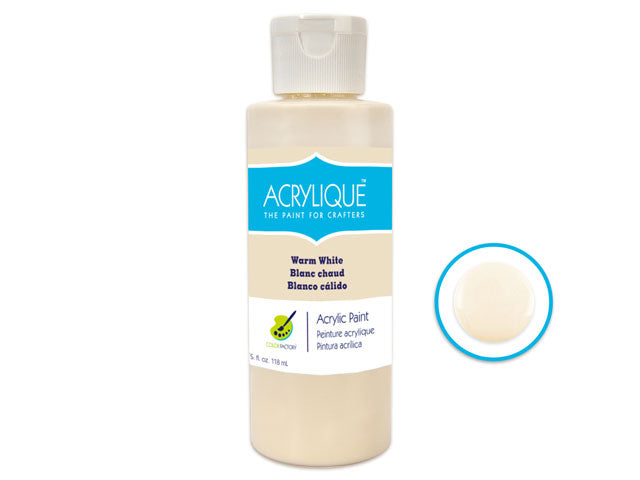 Acrylic Paint 005 WARM WHITE 4oz Acrylique