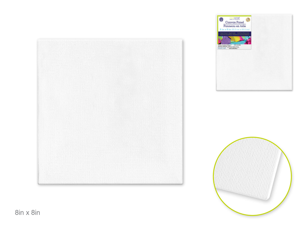 Canvas Panels Primed 8"x8" Artist Quality