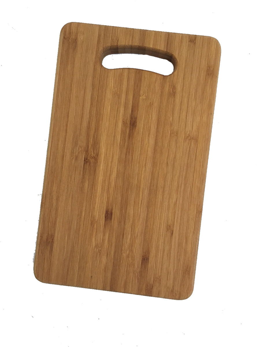 bamboo board 10.25" x 14" brown with handle