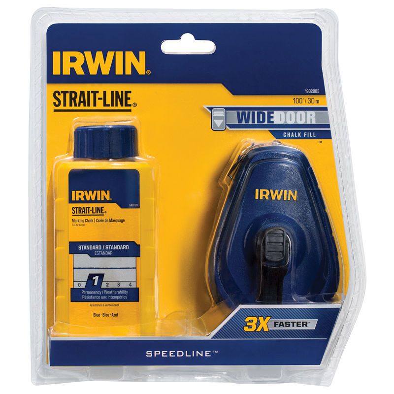 Cordeau traceur avec 113g de poudre bleue Irwin Strait-line