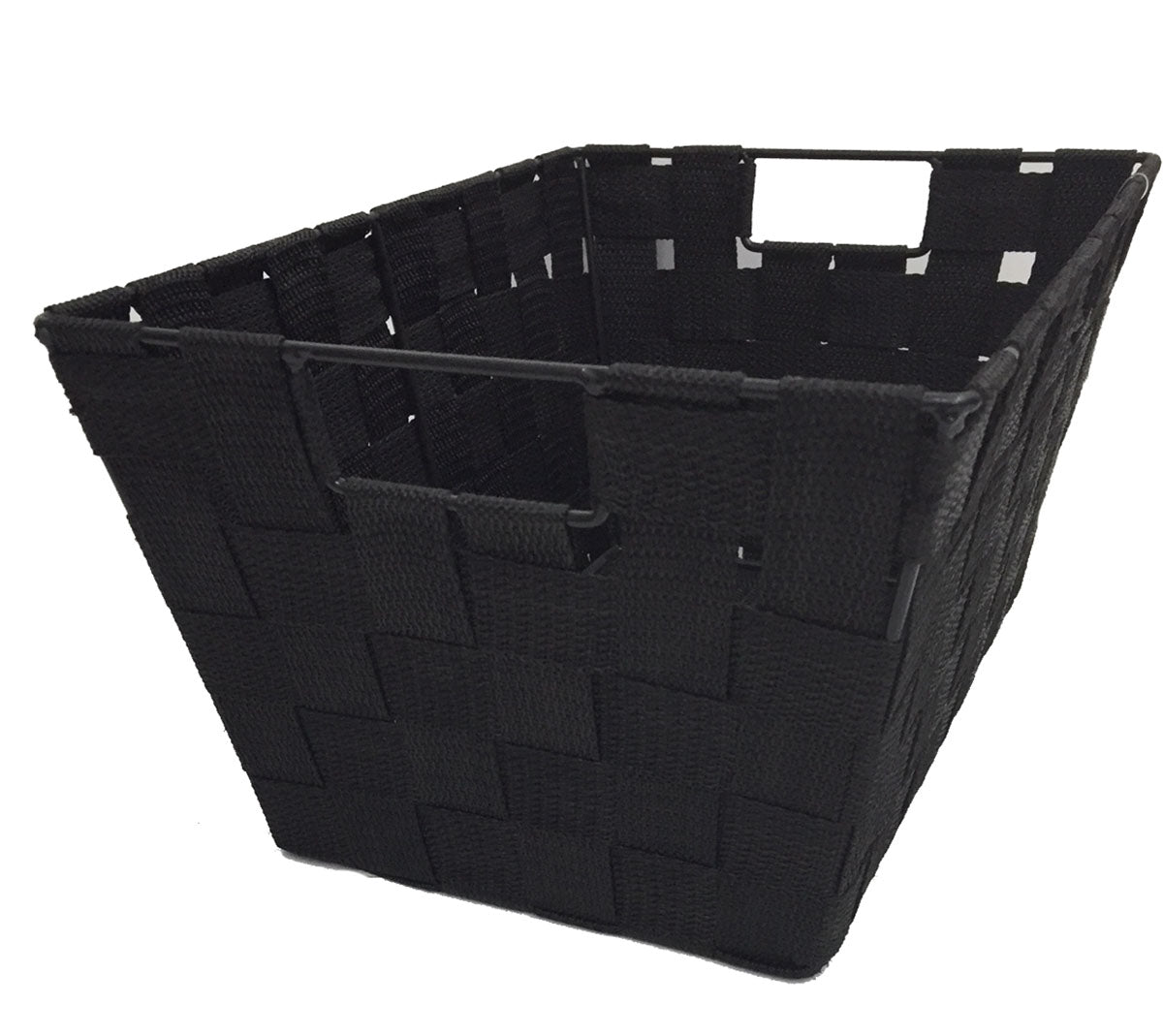 nylon storage basket 8" x 12" rectangular black