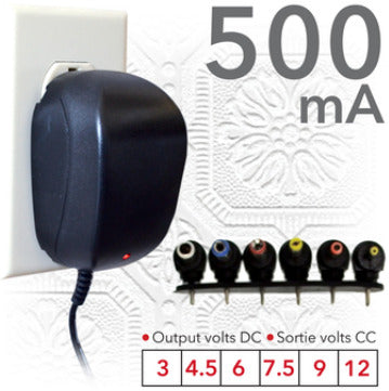 Adapter Power adjustable 3-12VDC 500ma