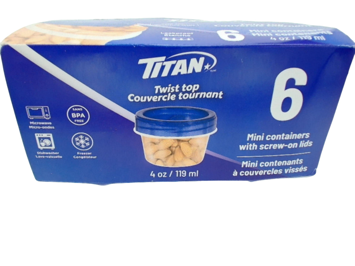 Twist Top Containers 4 Oz Titan