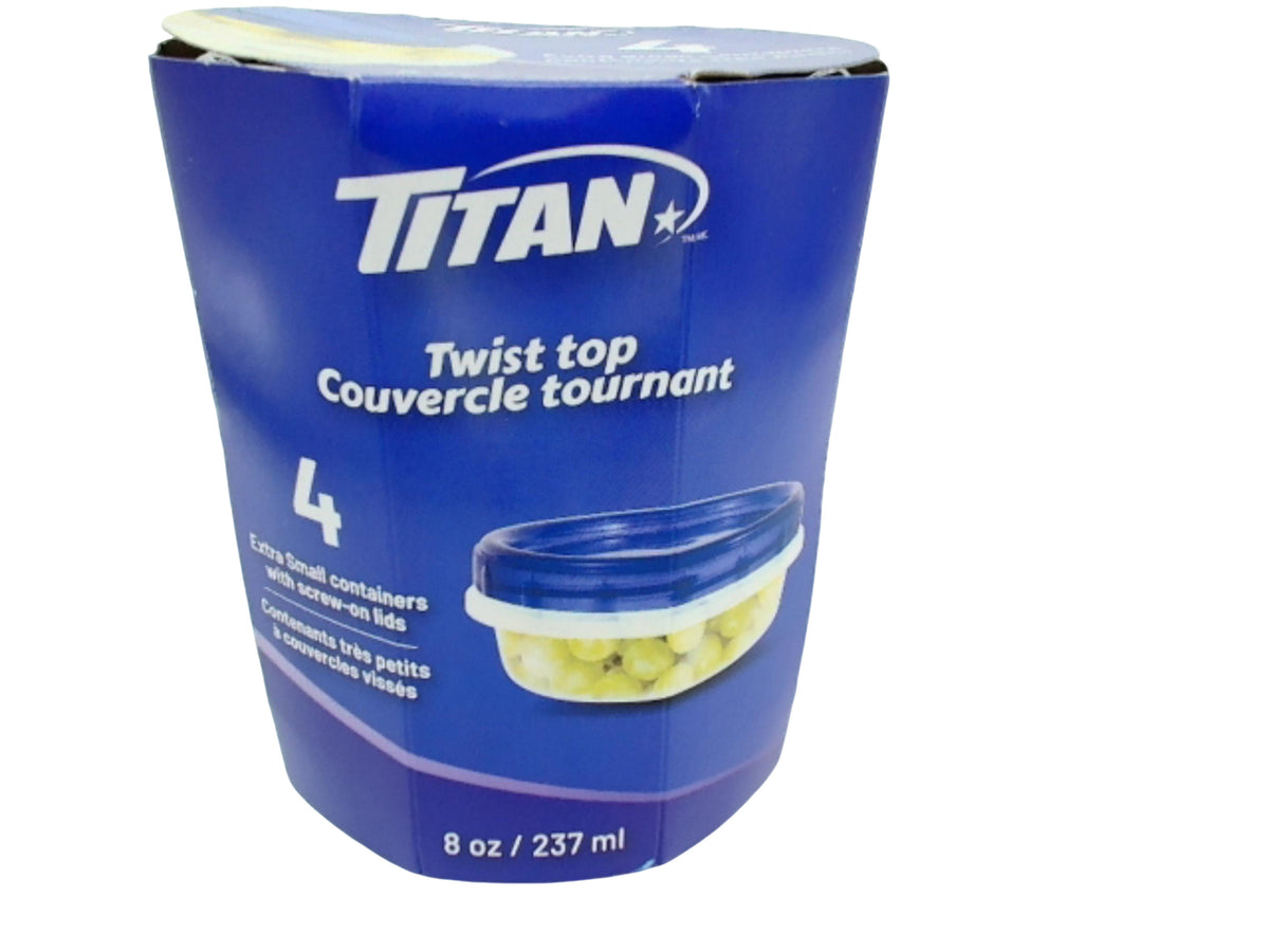 Twist Top Containers 8 Oz Titan