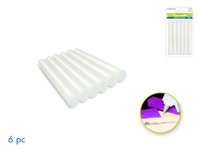 Glue Sticks: 4" Regular 6pk Dual Temp 11mm Thick