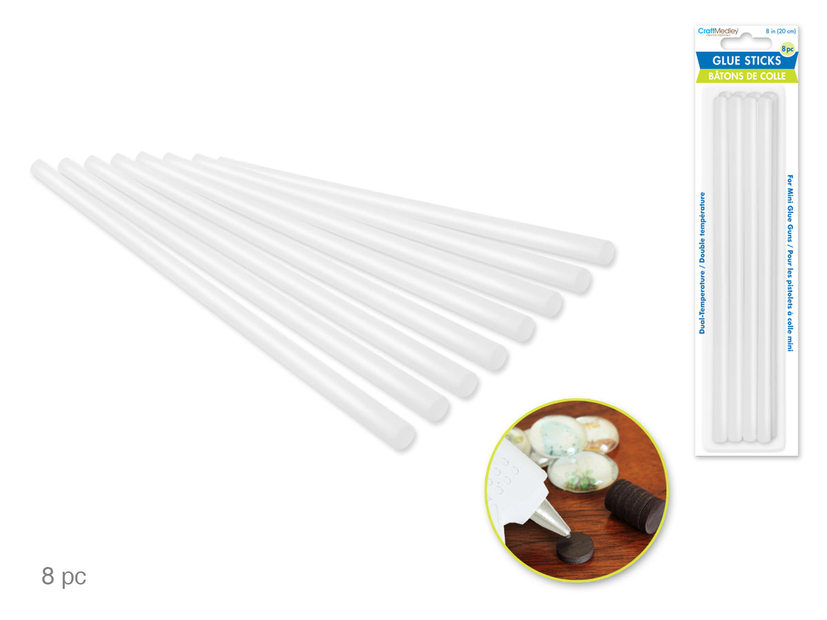 Glue Sticks 8pk 8" Dual Temp