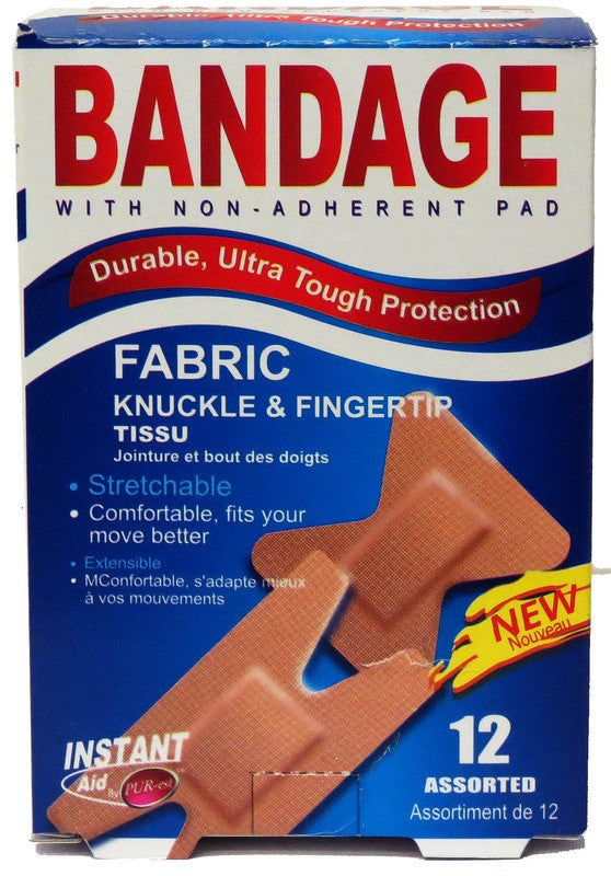 Pansement - tissu doigt et bout de doigt assortis 12 pièces - aide immédiate