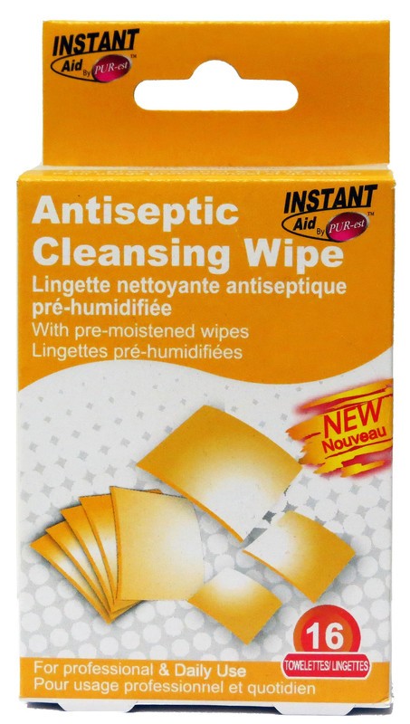 LINGETTES NETTOYANTES SECOURS IMMÉDIAT PAR PUREST ANTISEPTIQUE