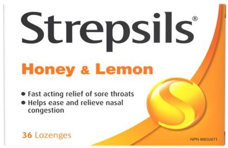 Strepsils Lozenge Honey Lemon 36Pk