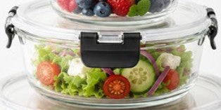 Food Container 620ml Glass Circular Home Aesthetics