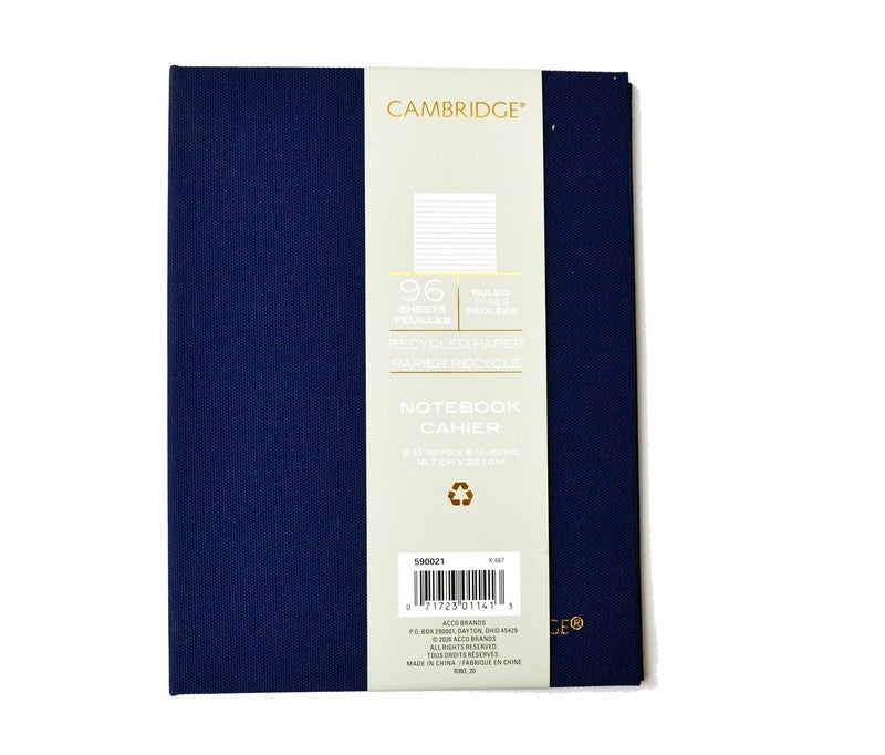 Cahier Cambridge 96 pages 16,8 x 22,1 cm couverture rigide