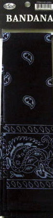 Bandana Printd BLK 21X21 inches