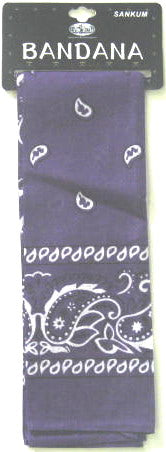Bandana Printd Purple 21X21 inches