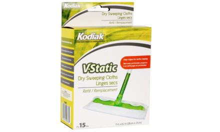DRY WIPES V-STATIC 15/PK KODIAK