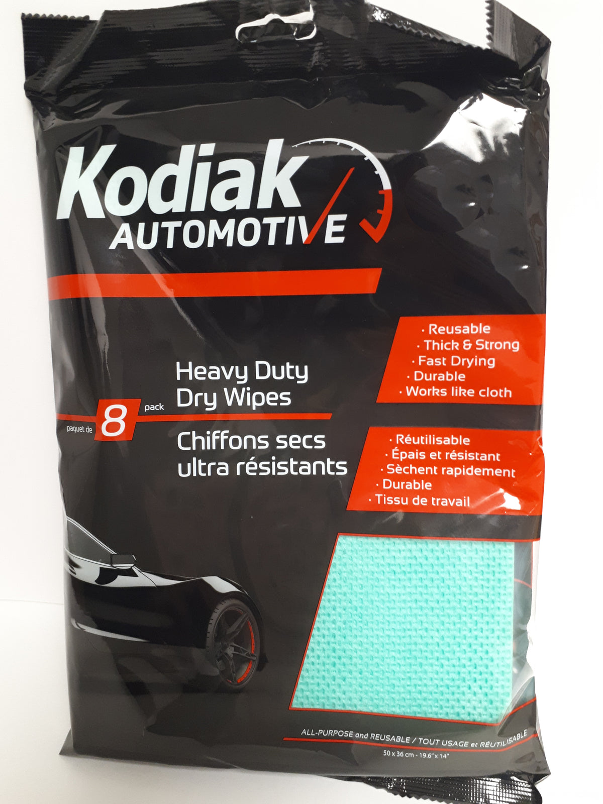 Automotive wipes heavy duty dry wipes 8 pack Kodiak