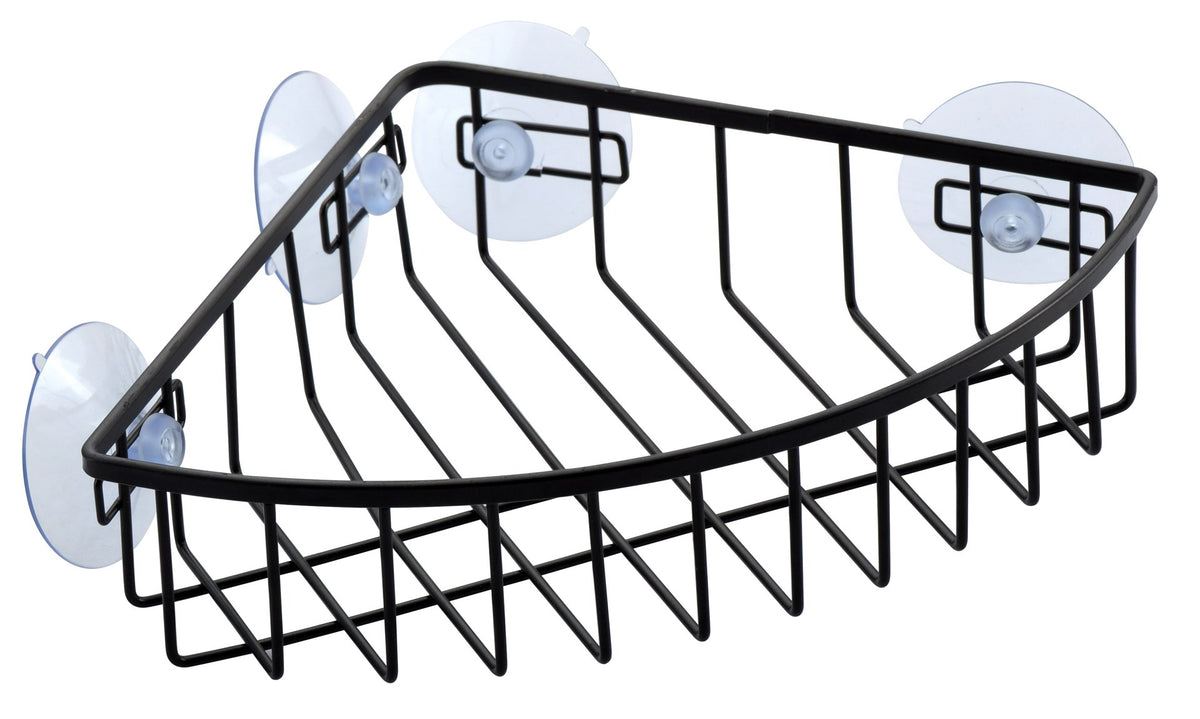 corner shelf Black with Suction