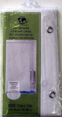 Shower Curtain Liner White with Gromets