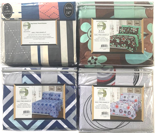 King Sheet 6pc Asst.Print