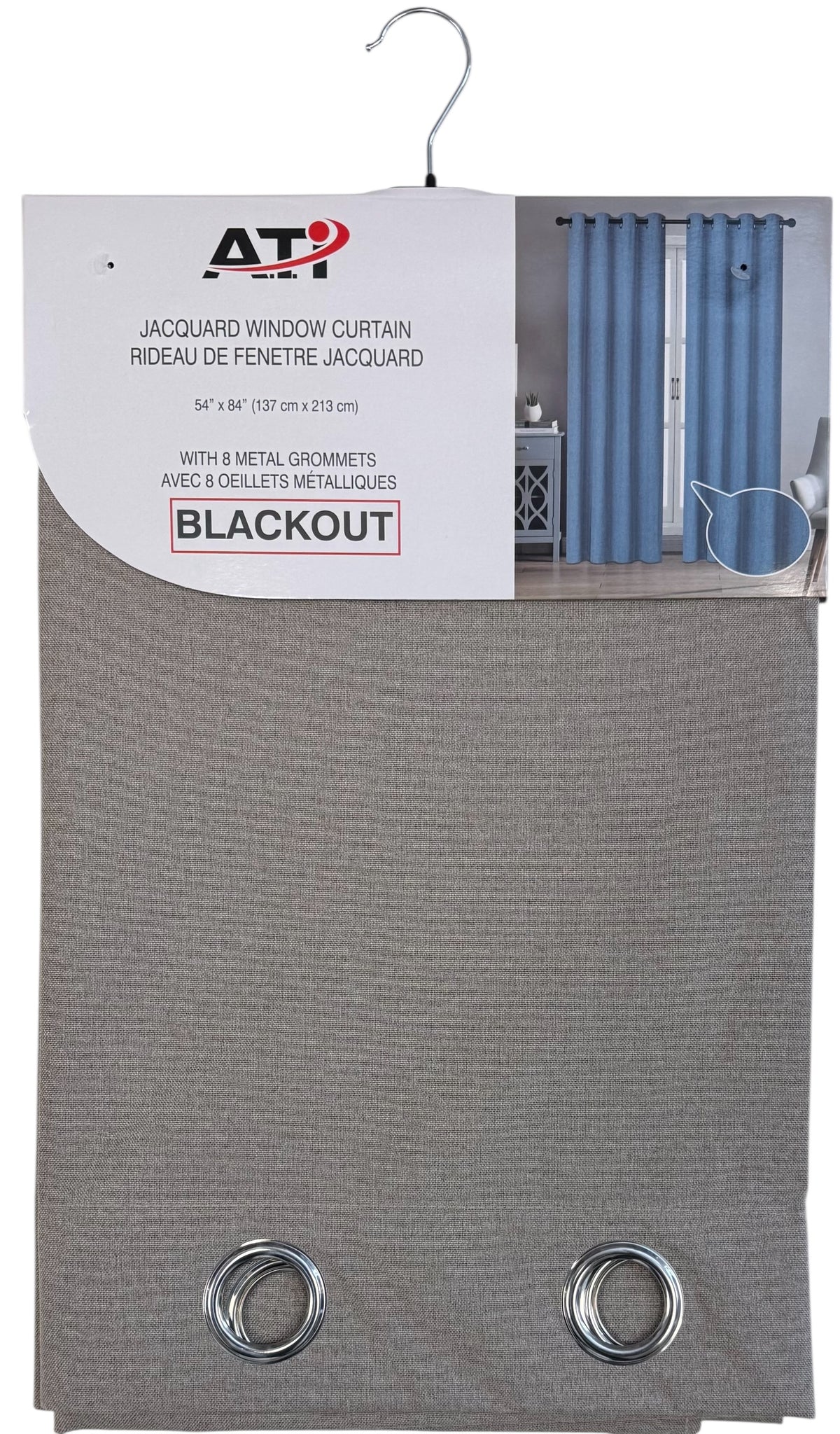 Rideau 54X84"Linette Occultant-Taupe
