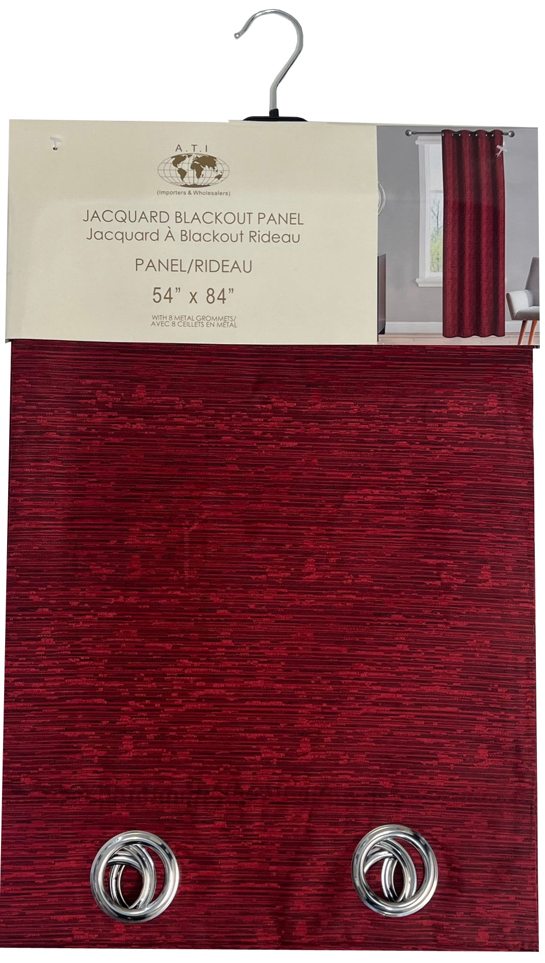 Curtain 54X84"Jcqrd Burg-Blackout