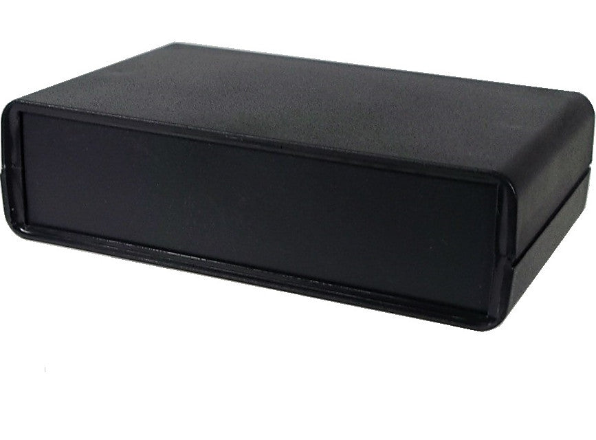 Black plastic enclosure project box 5.75 x 1.5 x 3.5 inches 145x42x90mm