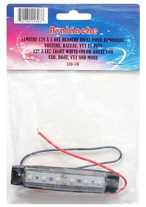 white 6 LED strip 12 volt for car boat trailer etc..